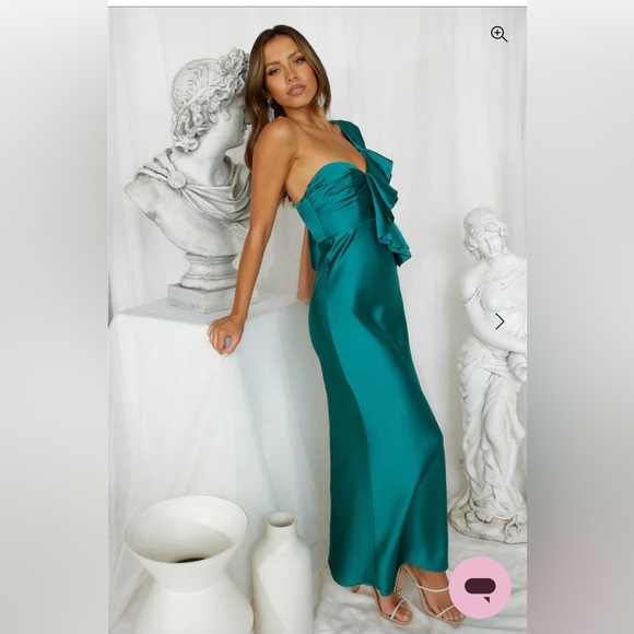 Hello Molly Teal Silk Dress - Midnight Silk - brand new size XS - Picture 3 of 8